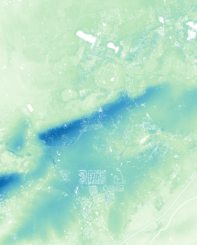 Voorbeeld van rasterdata