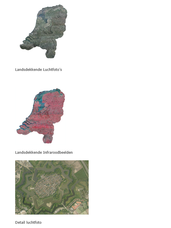 Voorbeelden van de luchtfoto
