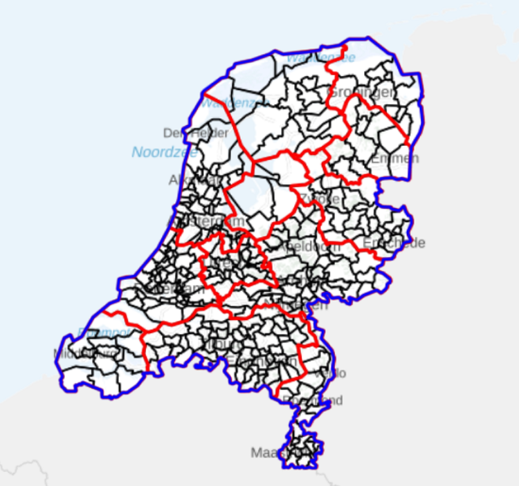 afbeelding van de Bestuurlijke grenzen