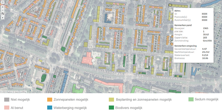 Voorbeeld van de Groene Daken Kansenkaart