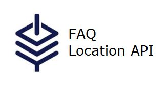 Afbeelding met het PDOK logo en de tekst FAQ location API